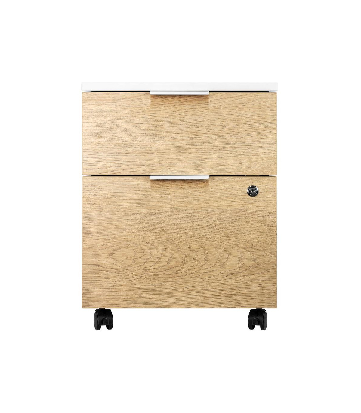 Cajonera phoenix artisan combinación blanca y madera natural