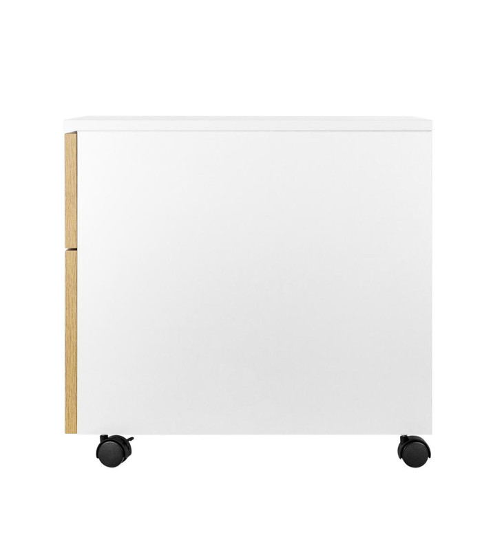 Cajonera phoenix artisan combinación blanca y madera natural