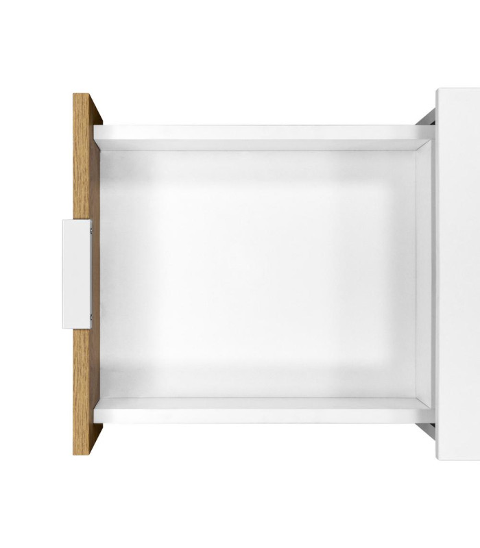 Cajonera phoenix artisan combinación blanca y madera natural