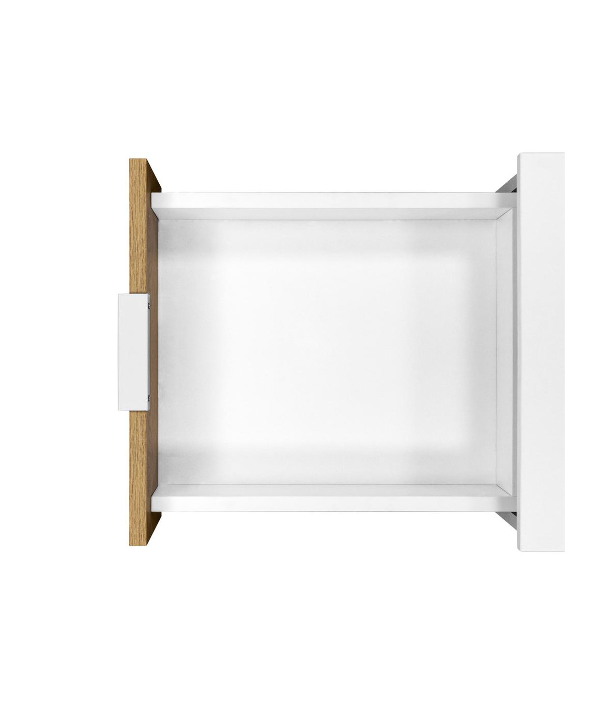 Cajonera phoenix artisan combinación blanca y madera natural