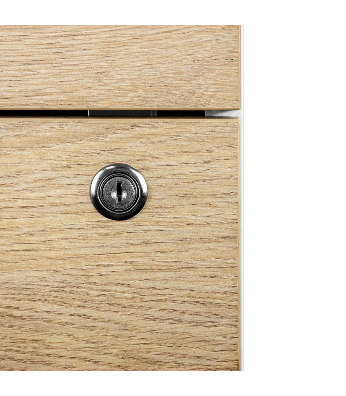 Cajonera phoenix artisan combinación blanca y madera natural