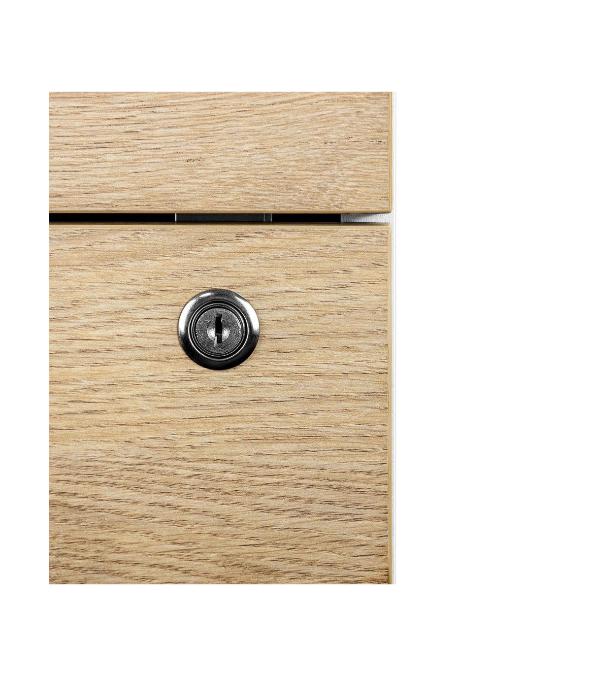 Cajonera phoenix artisan combinación blanca y madera natural