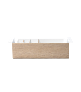 Cajon phoenix para escritorio artisan combinación blanco y madera natural