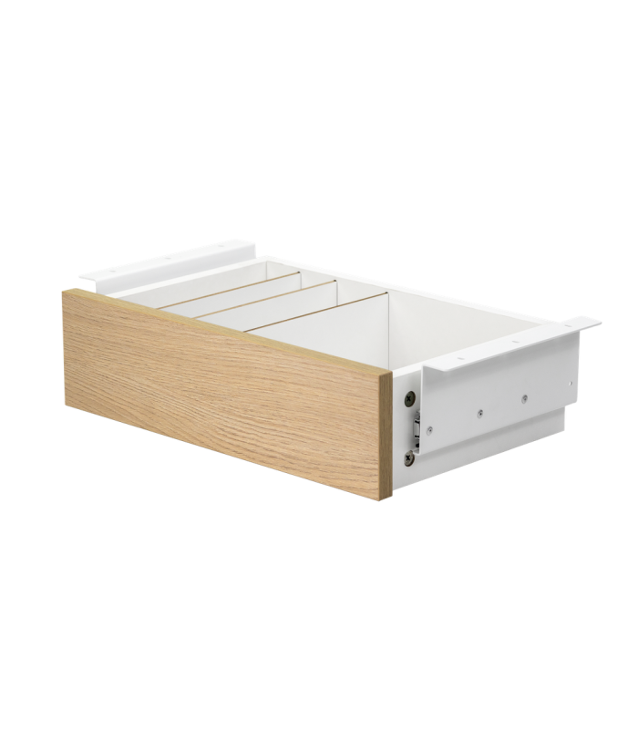 Cajon phoenix para escritorio artisan combinación blanco y madera natural