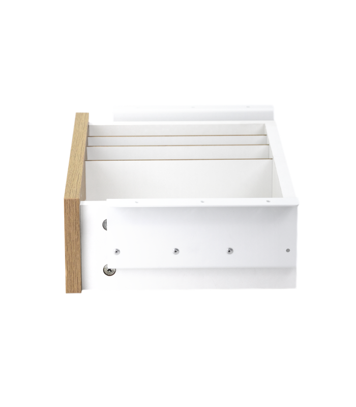 Cajon phoenix para escritorio artisan combinación blanco y madera natural