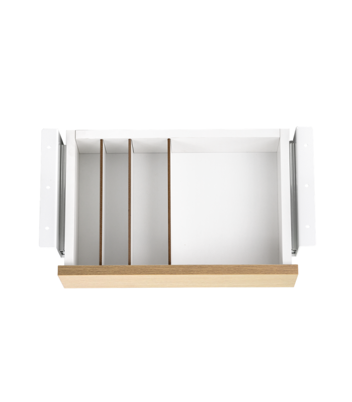 Cajon phoenix para escritorio artisan combinación blanco y madera natural