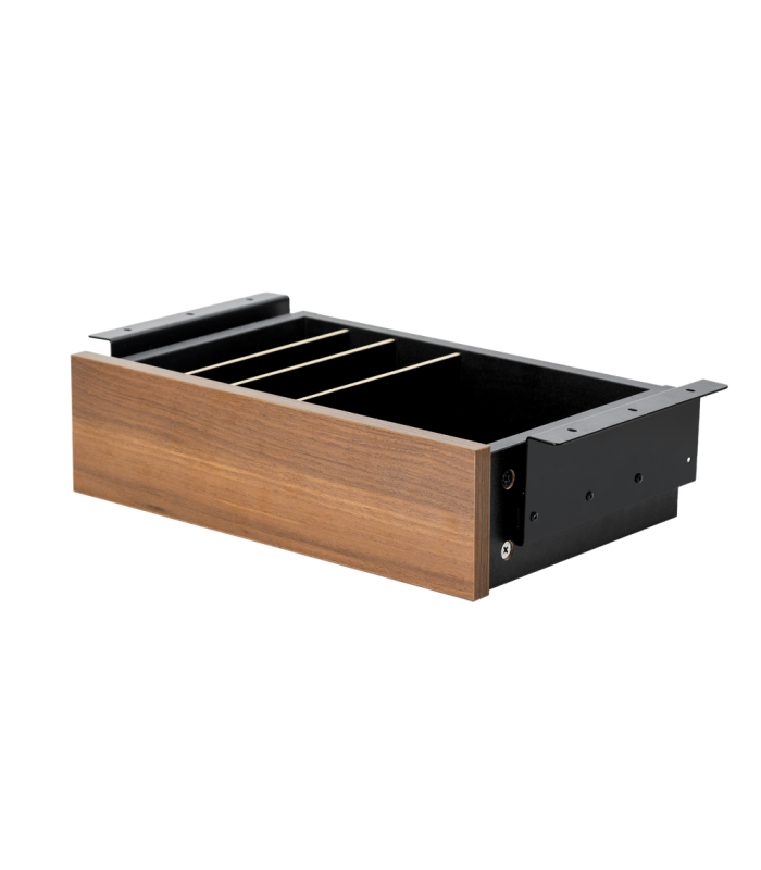 Cajon phoenix para escritorio artisan combinación negro y madera nogal