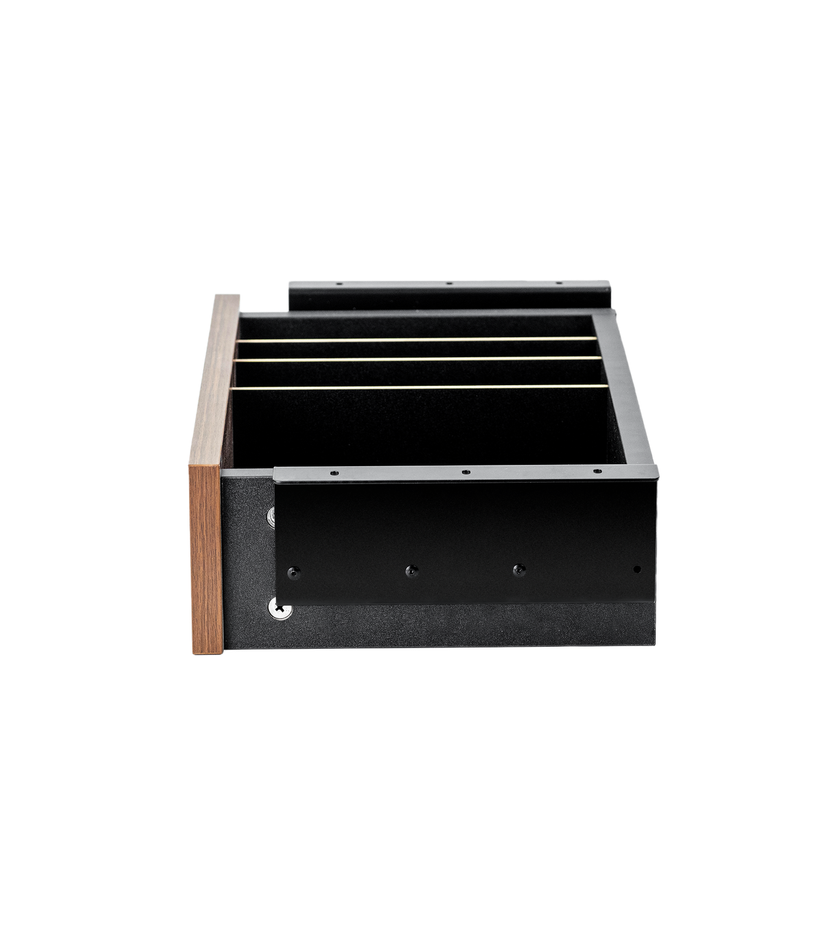 Cajon phoenix para escritorio artisan combinación negro y madera nogal