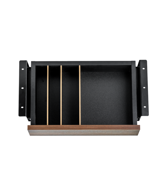 Cajon phoenix para escritorio artisan combinación negro y madera nogal