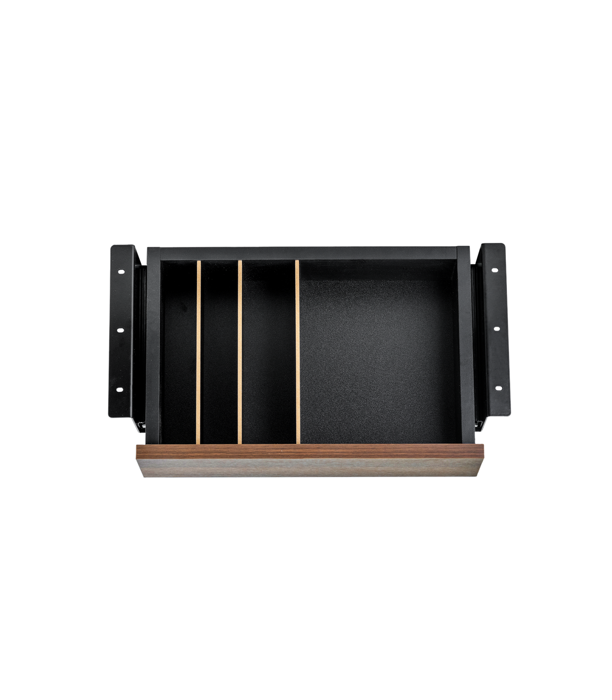 Cajon phoenix para escritorio artisan combinación negro y madera nogal