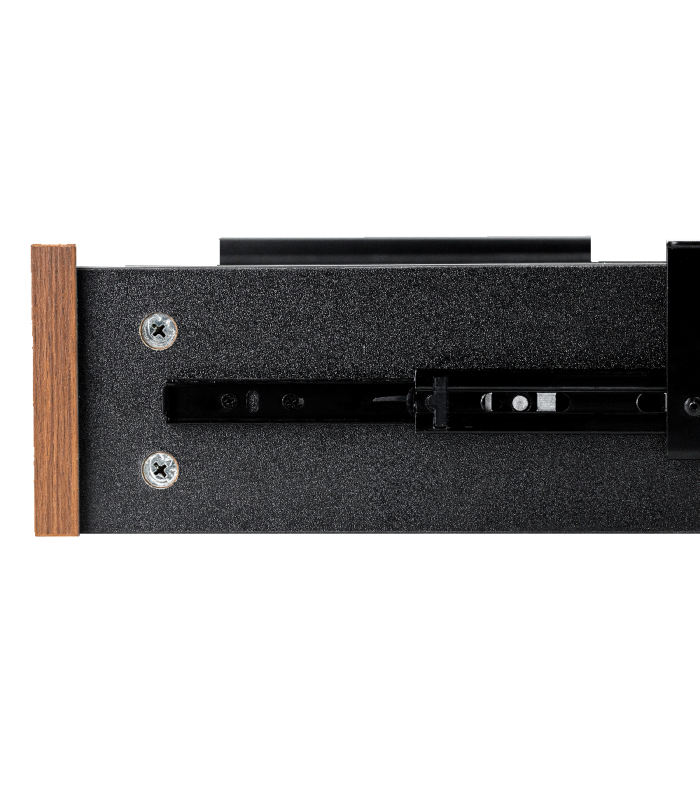 Cajon phoenix para escritorio artisan combinación negro y madera nogal