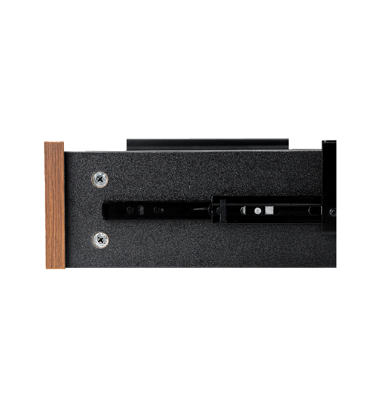 Cajon phoenix para escritorio artisan combinación negro y madera nogal