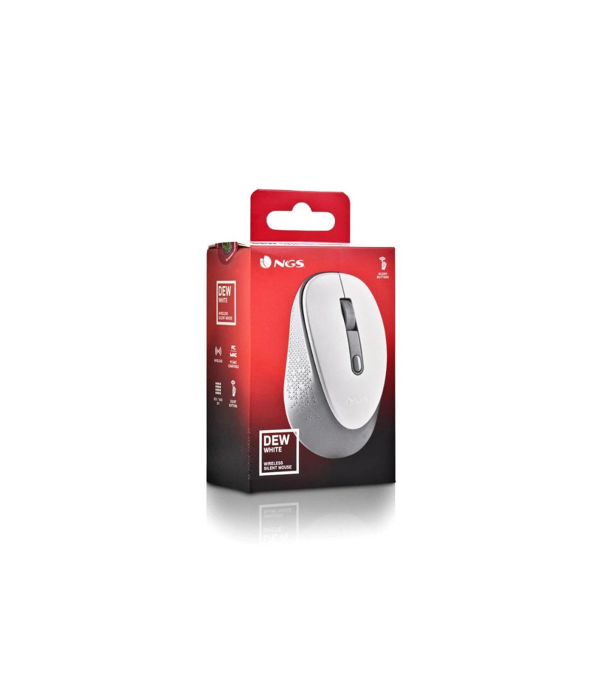 NGS RATON INALAMBRICO 800/1600DPI Blanco