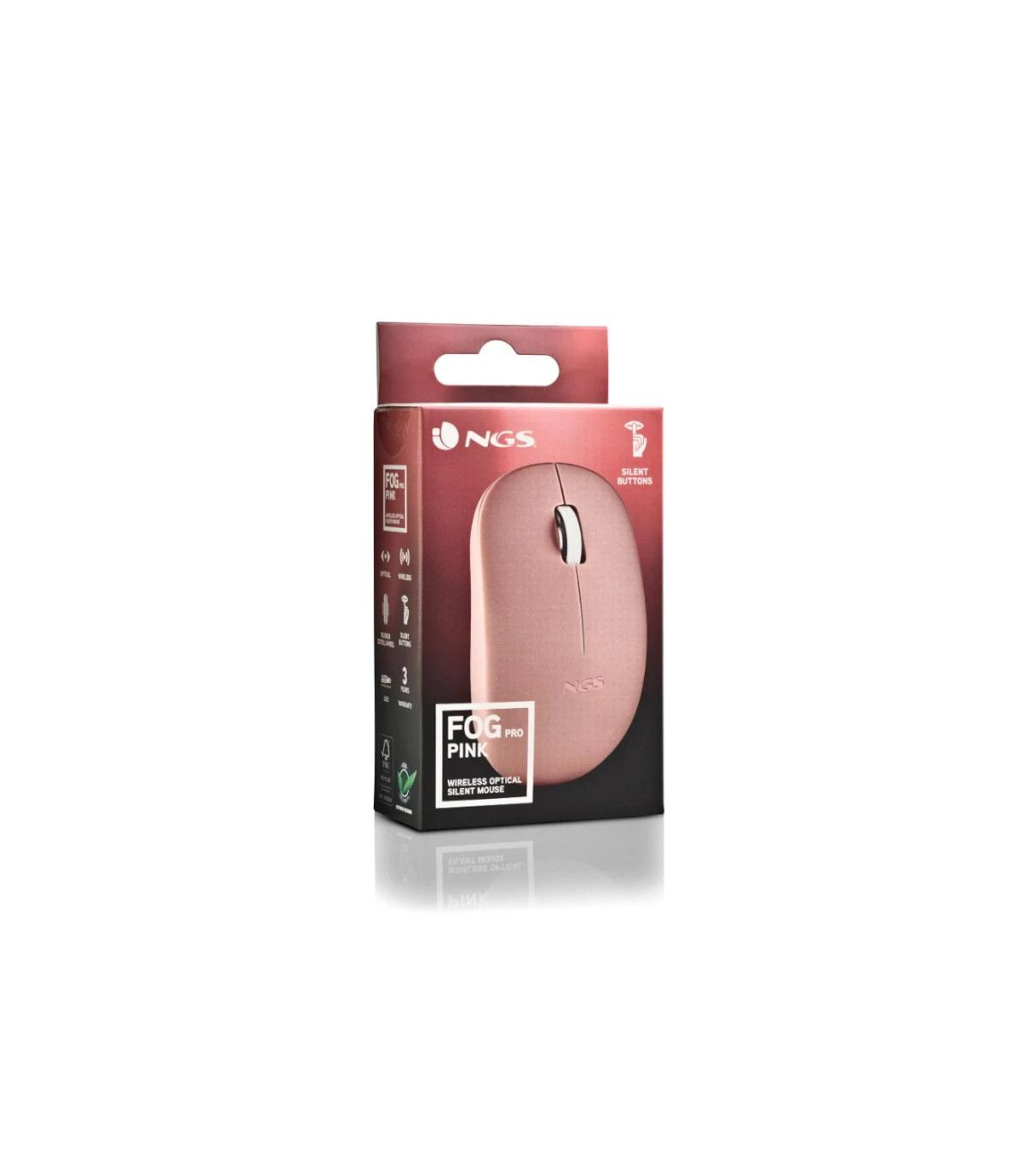 NGS Raton Fogpro Inalambrico Rosa