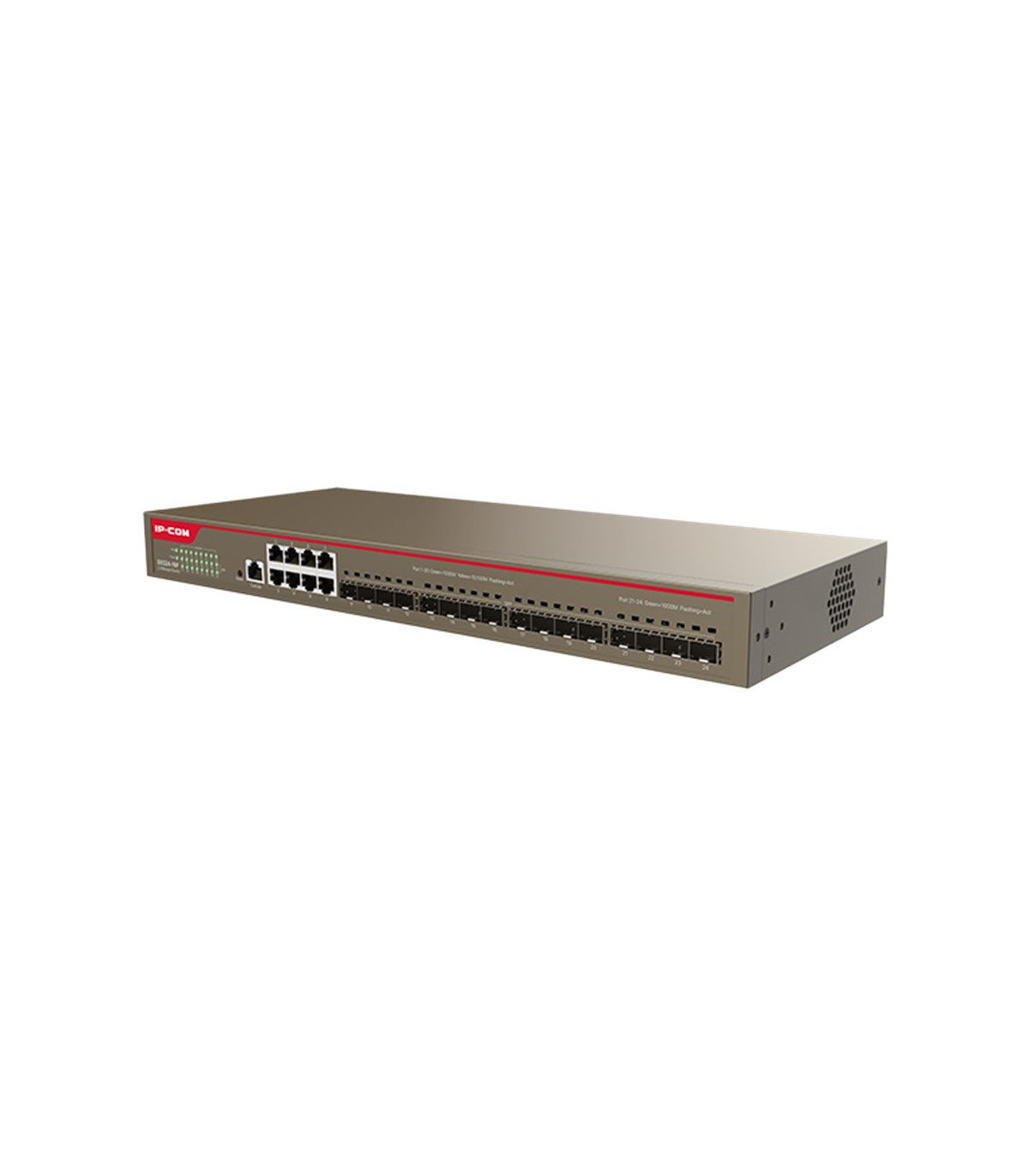 Switch ip - com  g5324 - 16f 8 puertos gigabit ethernet 16 puertos sfp gestionable l3