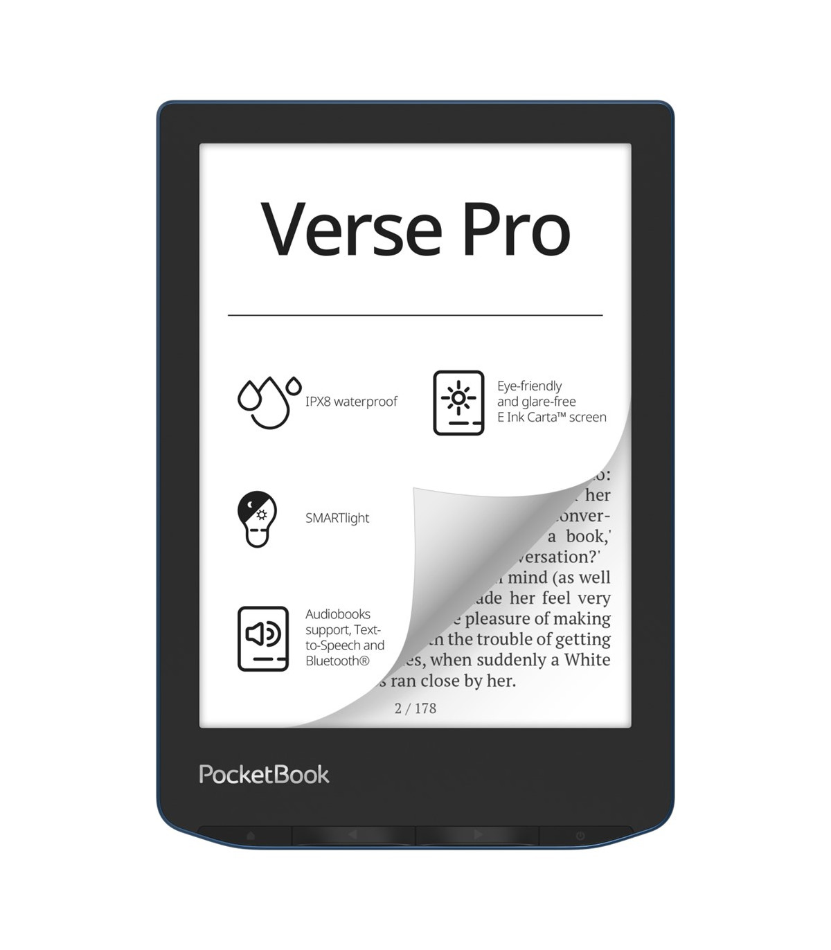 Libro electronico ebook pocketbook verse pro ereader 6 pulgadas 16 gb azul - azure