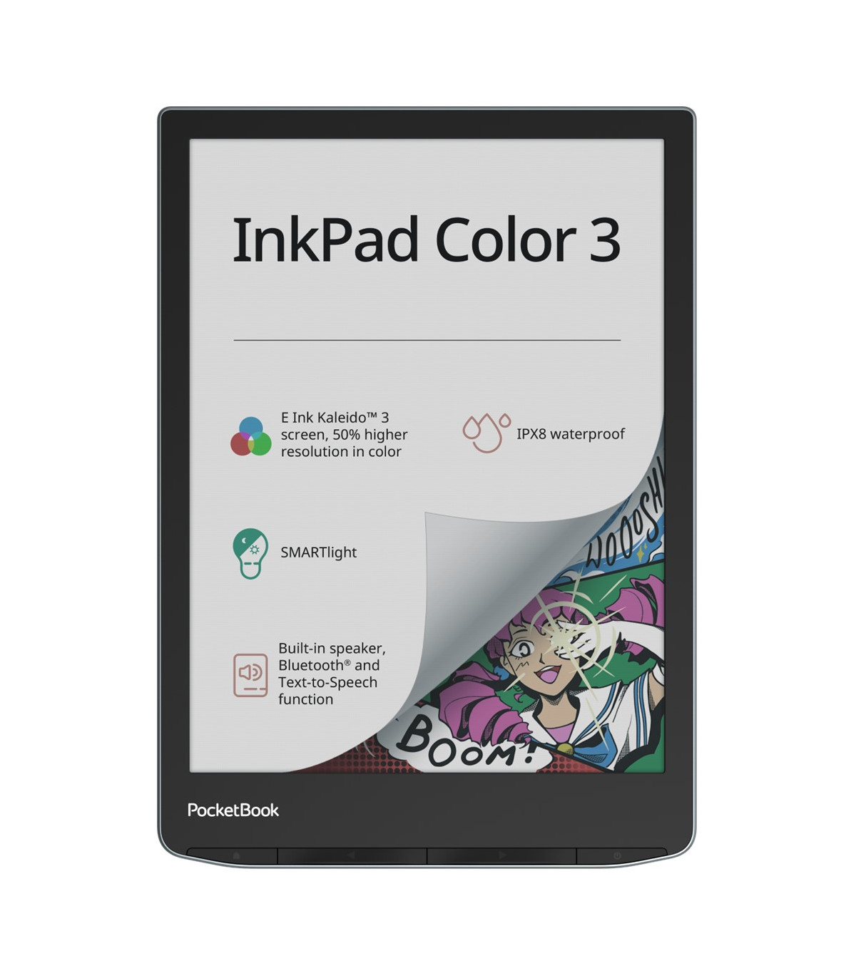 Libro electronico ebook pocketbook inkpad color 3 7.8 pulgadas 32gb - color stormy sea