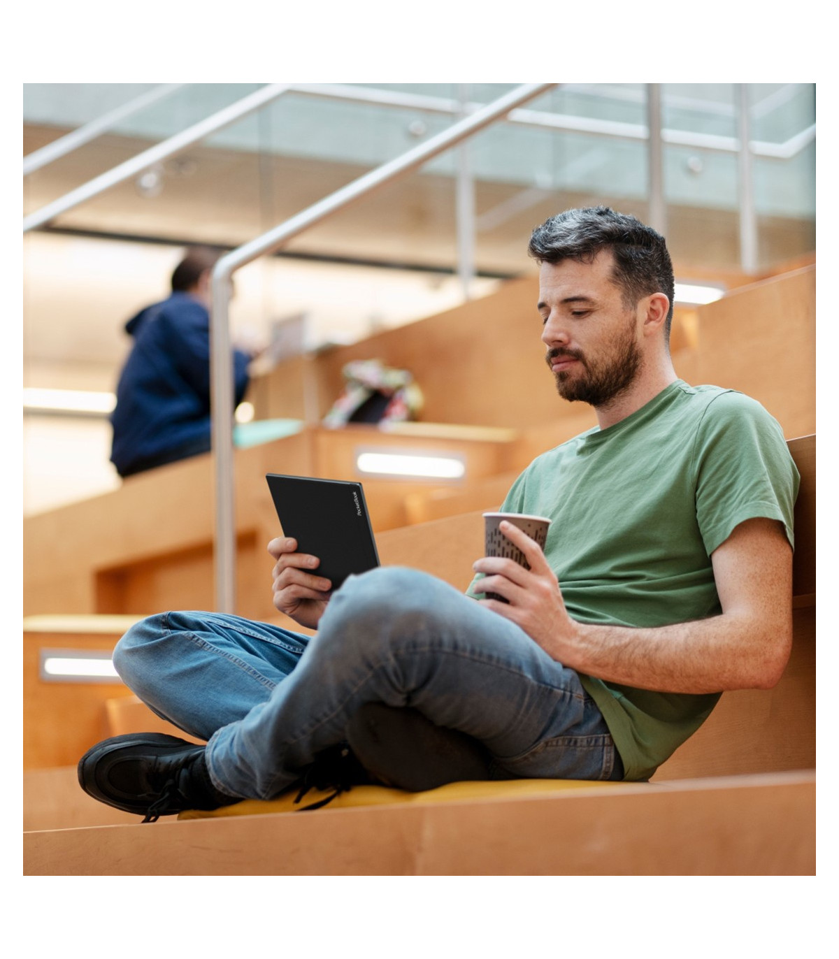 Libro electronico ebook pocketbook inkpad color 3 7.8 pulgadas 32gb - color stormy sea