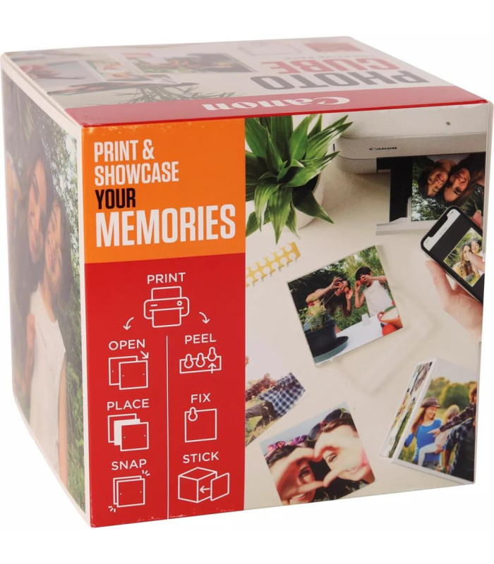 Papel canon pp - 201 5x5 pulgadas (40 hojas) + marco fotos xlboom acrílico 13x13cm + photo cube white - creative pack last - ora
