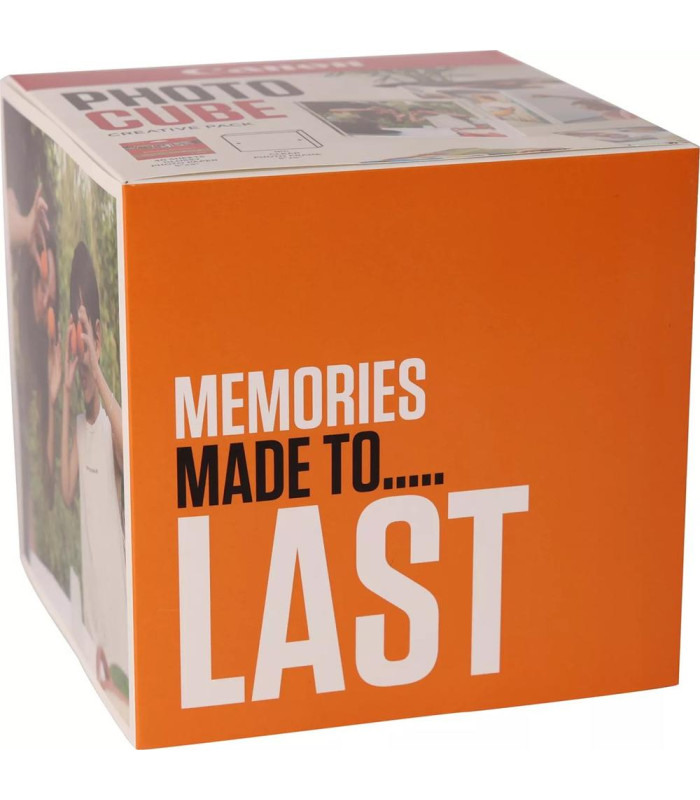 Papel canon pp - 201 5x5 pulgadas (40 hojas) + marco fotos xlboom acrílico 13x13cm + photo cube white - creative pack last - ora