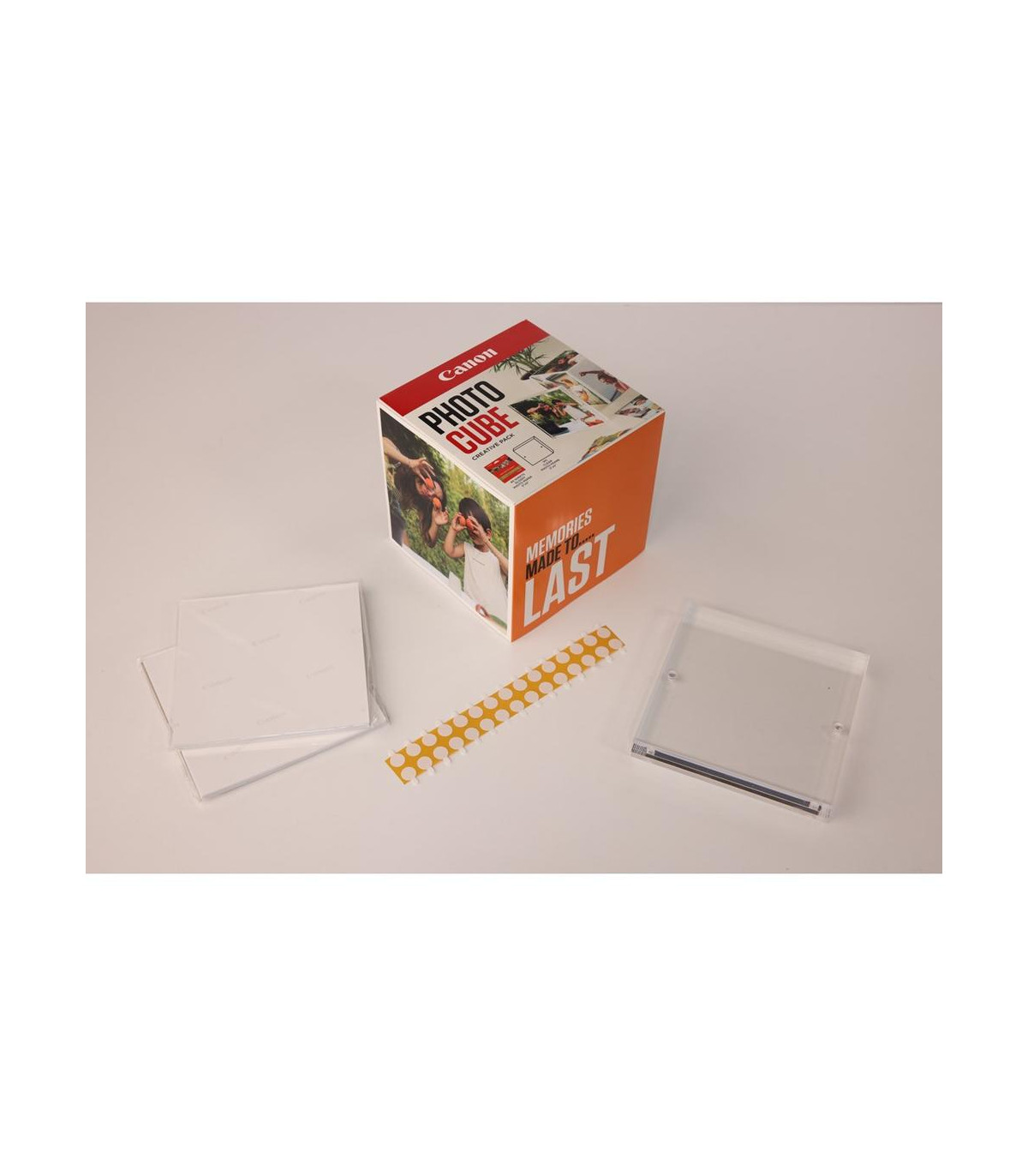 Papel canon pp - 201 5x5 pulgadas (40 hojas) + marco fotos xlboom acrílico 13x13cm + photo cube white - creative pack last - ora