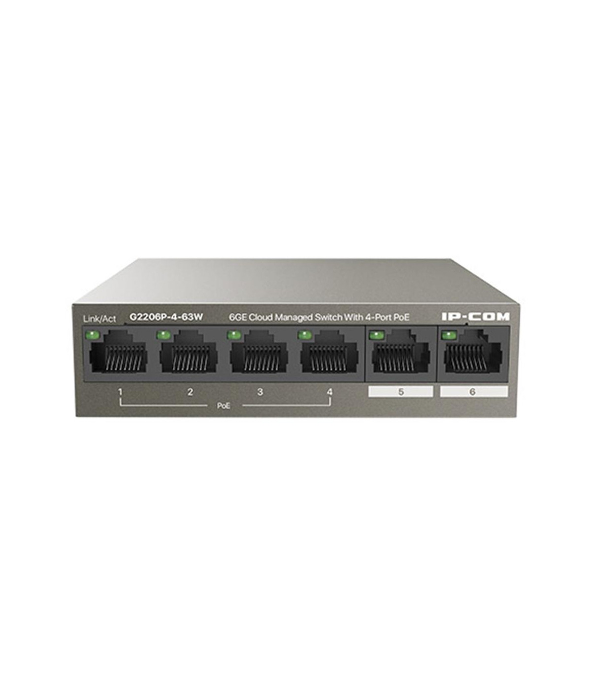 Switch ip - com g2206p - 4 - 63w 6 puertos