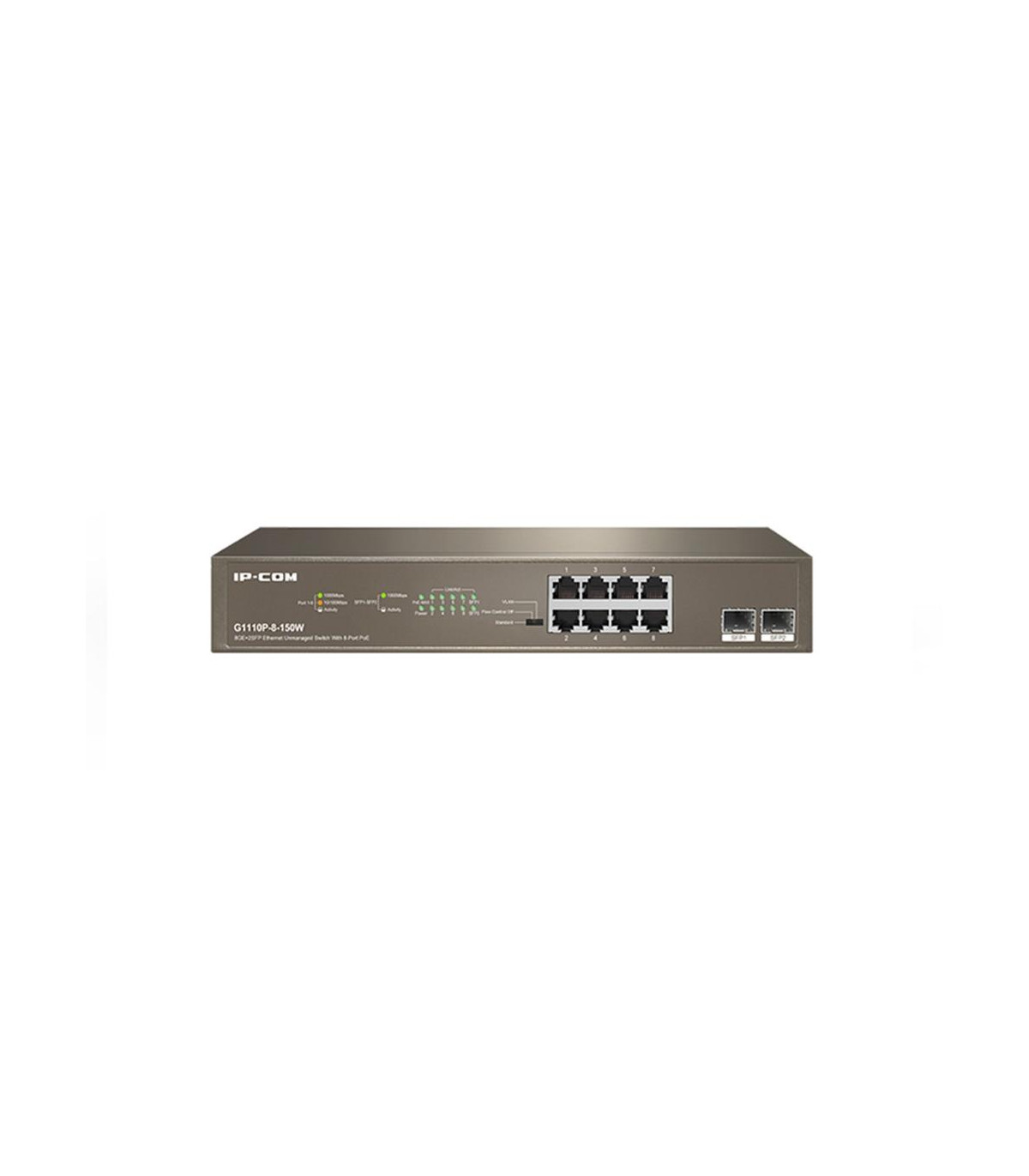 Switch ip - com g1110p - 8 - 150w 10 puertos