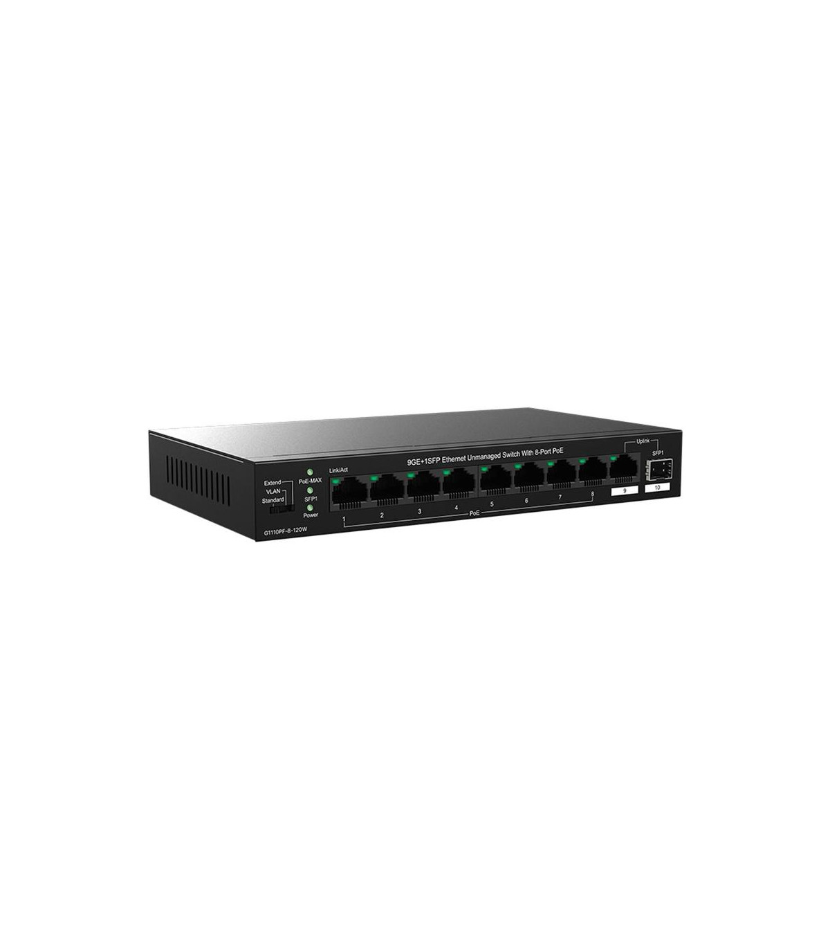 Switch ip - com g1110pf - 8 - 120w 10 puertos