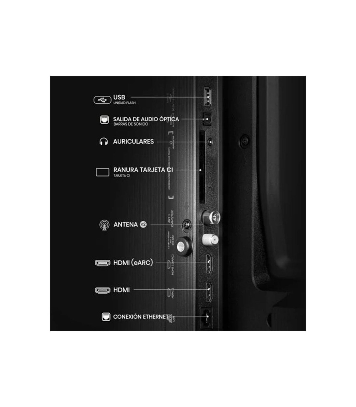 Tv hisense 32 pulgadas led hd ready - 32a4q - smart tv