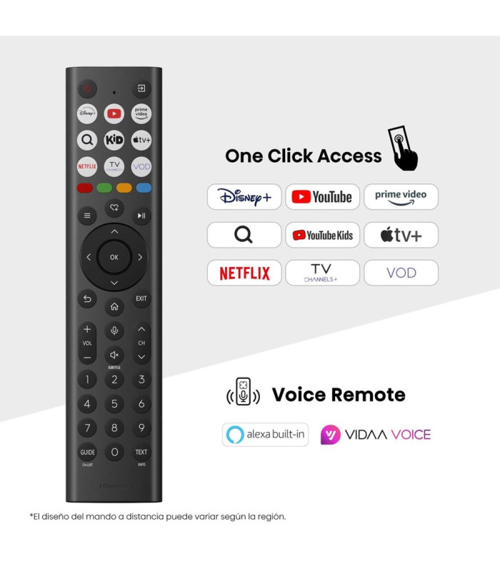 Tv hisense 65 pulgadas led 4k uhd - 65a6q - smart tv