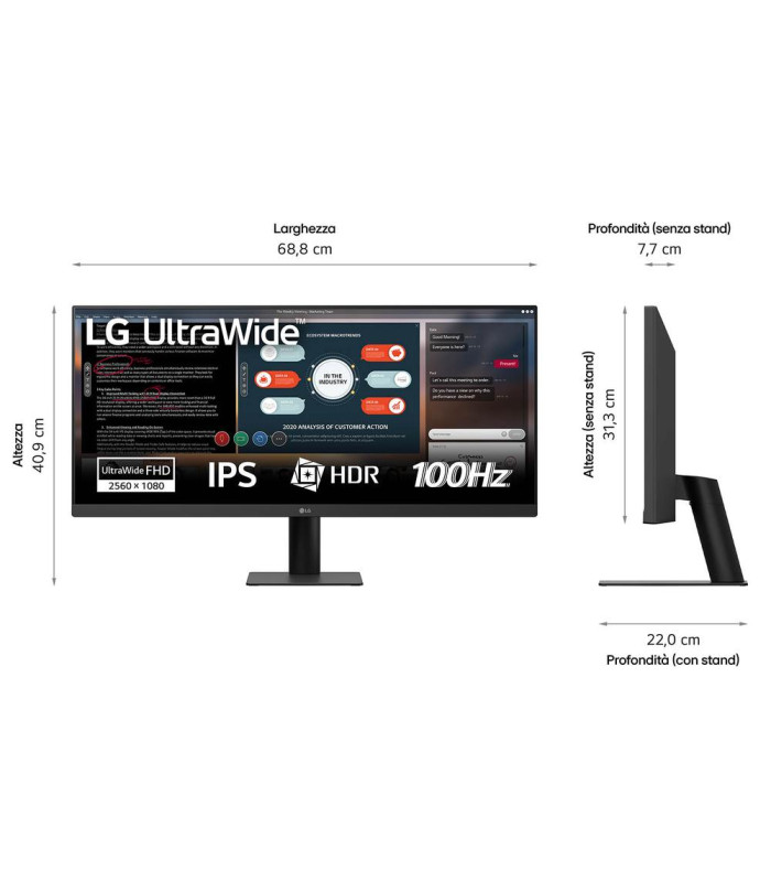 Monitor lg 29u511a - b 29 pulgadas uwfhd 100hz