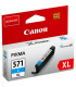 Cartucho tinta canon cli - 571c xl cian  mg5751 mg6851 mg7750