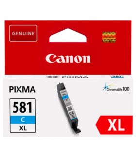 Cartucho tinta canon cli 581 c xl cian pixma tr7550 - tr8550 - ts6150 - ts6151 - ts8150 - ts8151 - ts8152 - ts9150 - ts9155