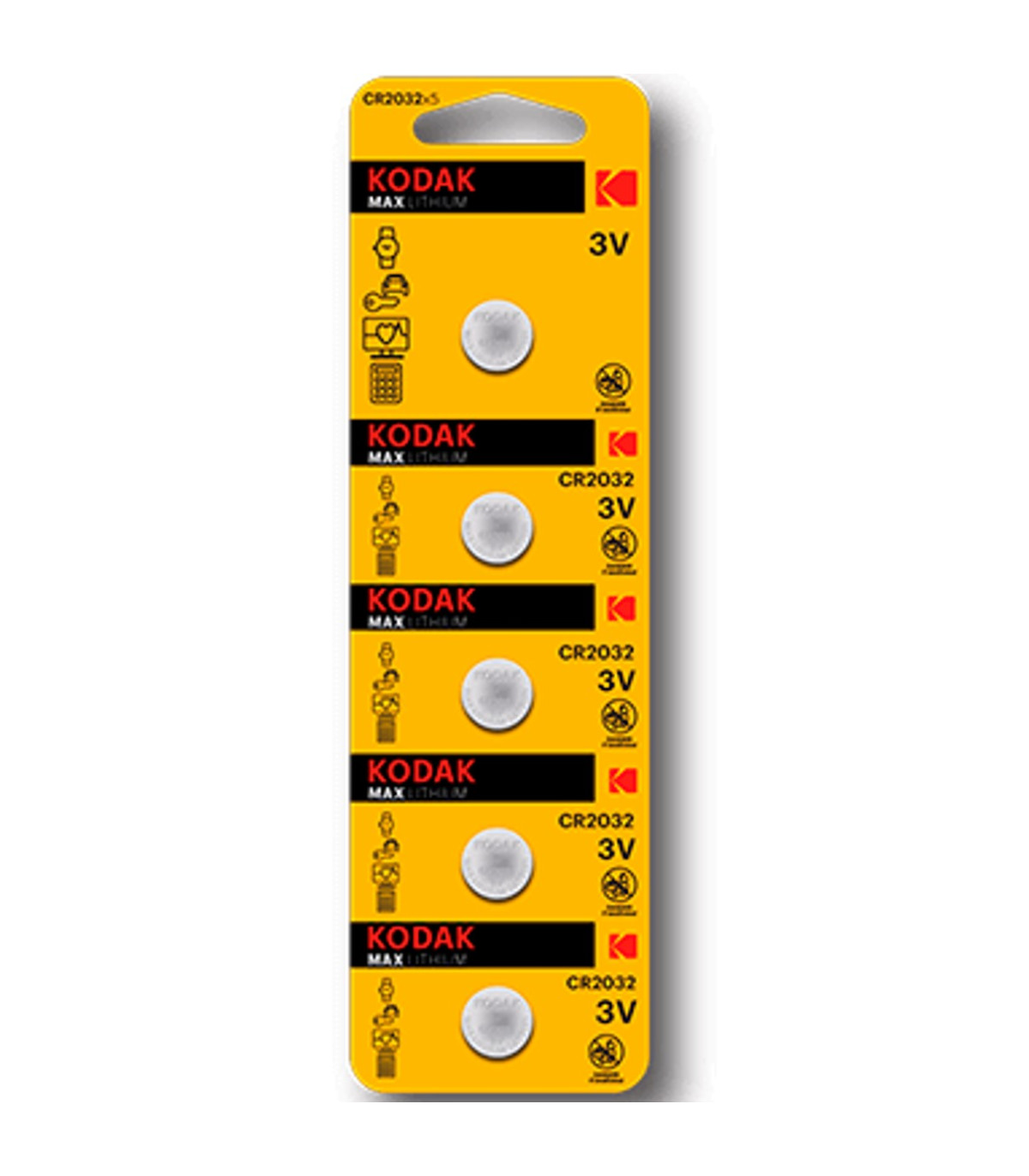 Blister pilas kodak max boton litio ultra 2032 blister blister carton perforado -  5 pilas