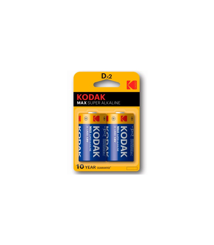Blister pilas kodak alcalina max  d lr20 1.5v -  blister 2 pilas