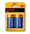 Blister pilas kodak alcalina max d lr20 1.5v - blister 2 pilas