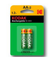 Blister pilas kodak recargables ni - mh aa lr6 2600 mah - blister 2 pilas