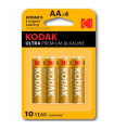 Blister pilas kodak alcalina ultra aa lr6 - blister 4 pilas
