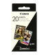 Papel fotografico canon zp - 2030 20 hojas zink para zoemini