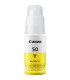 Botella tinta canon gi - 50y amarillo 70ml 7700 paginas