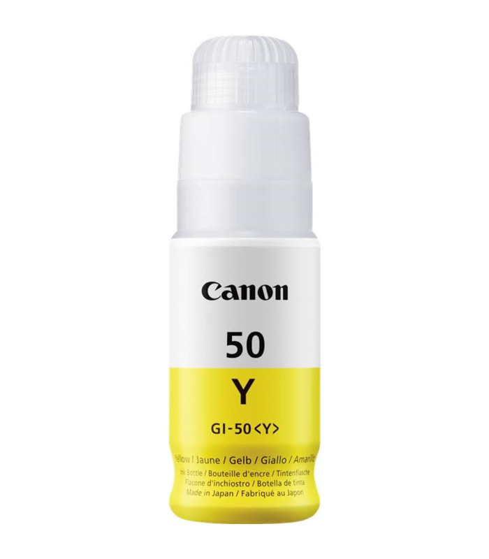 Botella tinta canon gi - 50y amarillo 70ml 7700 paginas
