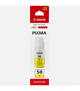 Botella tinta canon gi - 50y amarillo 70ml 7700 paginas