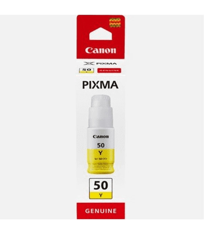 Botella tinta canon gi - 50y amarillo 70ml 7700 paginas