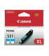 Cartucho tinta canon cli 551 xl cian  mg6350 -  mg5450