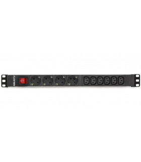 Regleta salicru para rack 19 pulgadas sps pdu 4 tomas schuko 6 tomas iec interruptor