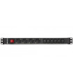 Regleta salicru para rack 19 pulgadas sps pdu 4 tomas schuko 6 tomas iec interruptor