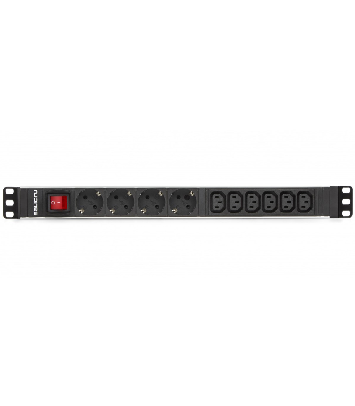 Regleta salicru para rack 19 pulgadas sps pdu 4 tomas schuko 6 tomas iec interruptor