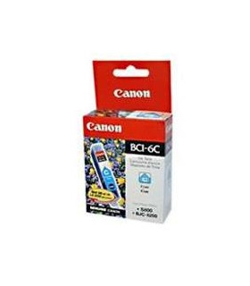 Cartucho tinta canon bci 6c cian 13ml s800 -  s820 -  s820d -  s830 -  s900 -  s9000