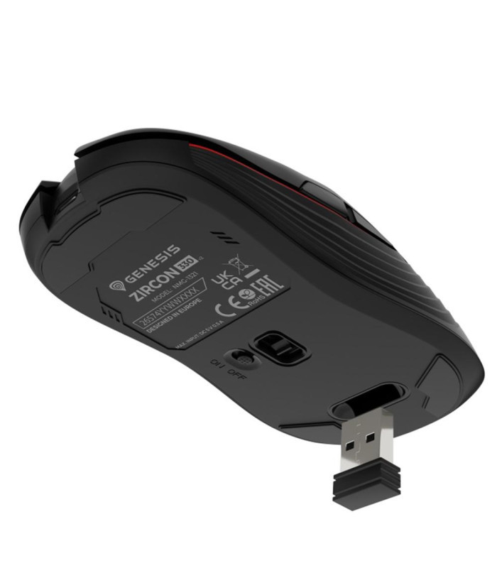Raton inalambrico gaming genesis zircon 330 negro