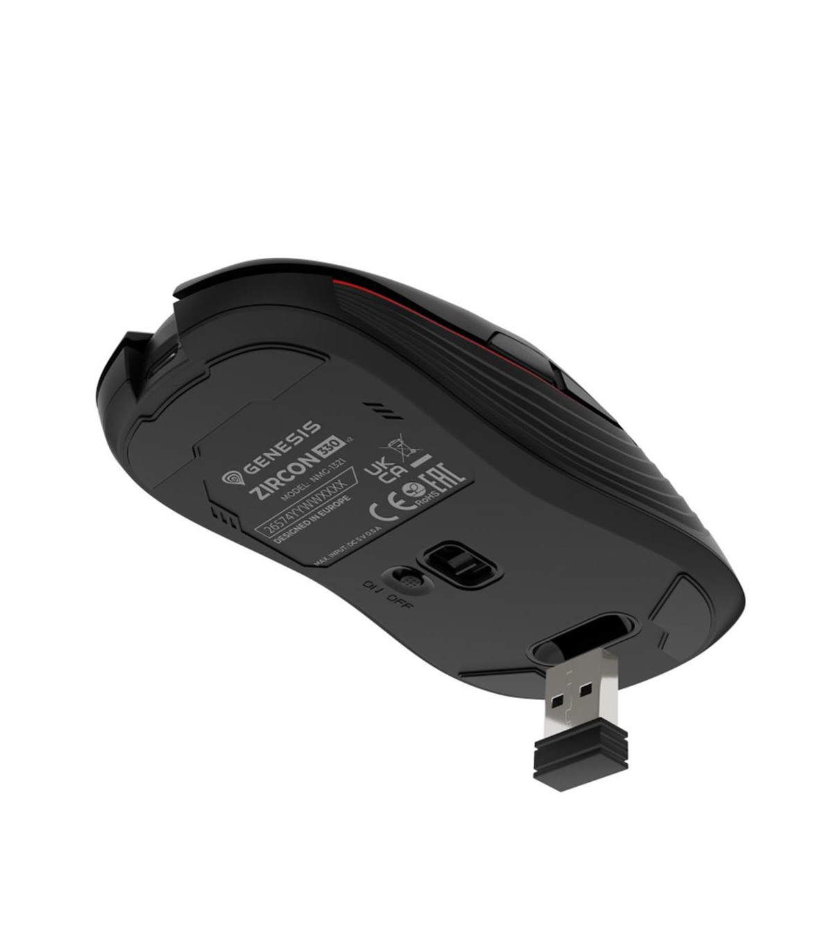 Raton inalambrico gaming genesis zircon 330 negro